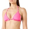 Hurley Women's Solid Revo Tri Top Bikini Top, Pink Guava,