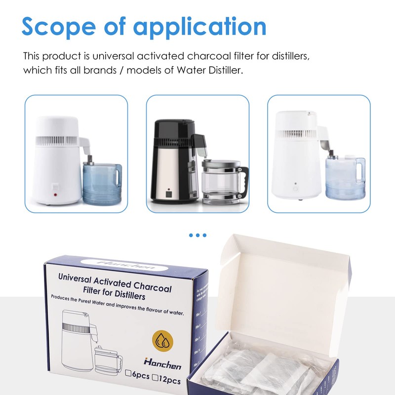 12 Pieces Activated Charcoal Filter 7.7 cm * 5.5 cm