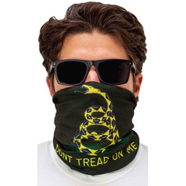 Dont Tread On Me Neck Gaiter Face Mask Outdoor Sports Gadsden Flag Neck Buff UV Protection