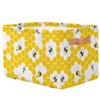 Cute Yellow Honey Bee Storage Basket Bin Geometric Honeycomb Collapsible