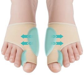 2PCS Almohadilla de Protector de Juanetes, Corrector de Juanetes para Mujeres y Hombres, con Suave Silicona Junta de Anchan, Adecuado para Dedos Superpuestos, Juanetes y Dedos en Martillo (Beige)