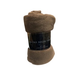 Warm Soft Throw Blanket Lightweight Fleece for Humans & Animals (Brown)