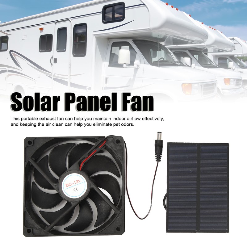 Outdoor Solar Panel Fan Kit Monocrystalline Silicon for Caravans Campers