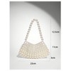 MakeMeChic Women's Pearl Bag No Closure Top Handle Evening Party