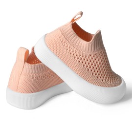 Baby Shoes 6-12 Months Baby Size 3 Infant Boy Girl Soft Rubber Sole Non Slip Lightweight Flexible Breathable Wide Cute Sock Shoes First Walker Shoes (Pink-11.5) 3T