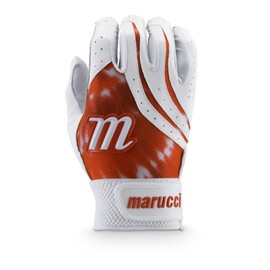 MARUCCI IRIS Fastpitch Batting Glove Youth, White/RED, Youth Small