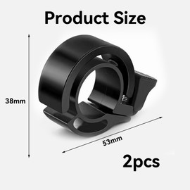 2 Pcs Mini Bicycle Bell Black,Invisible Bike Bell Adult Road Bike,90db Loud Crisp Clear Sound Bike Bell,Sturdy Alloy Cycle Bell,Easy Installation,for Children Adult,for Road Mountain Bikes Scooter