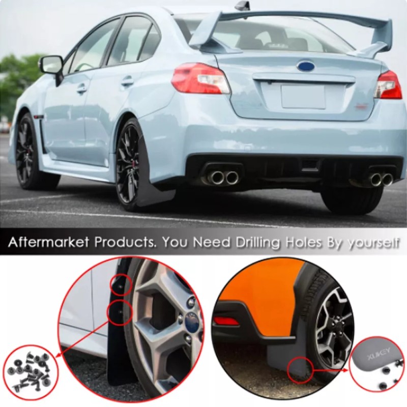XUKEY 4Pcs Rally Sport Mud Flaps Bendable Splash Mudguard For