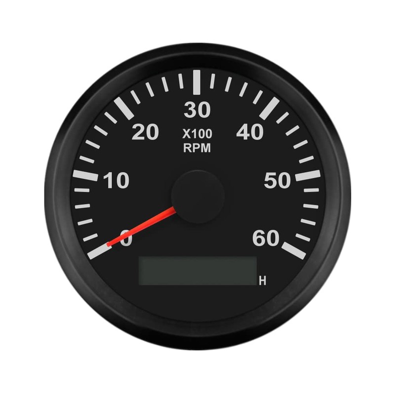ELING Tachometer/Tachometer/Speedometer/Hour Meter for Car Truck Boat Yacht 0-6000RPM 85mm