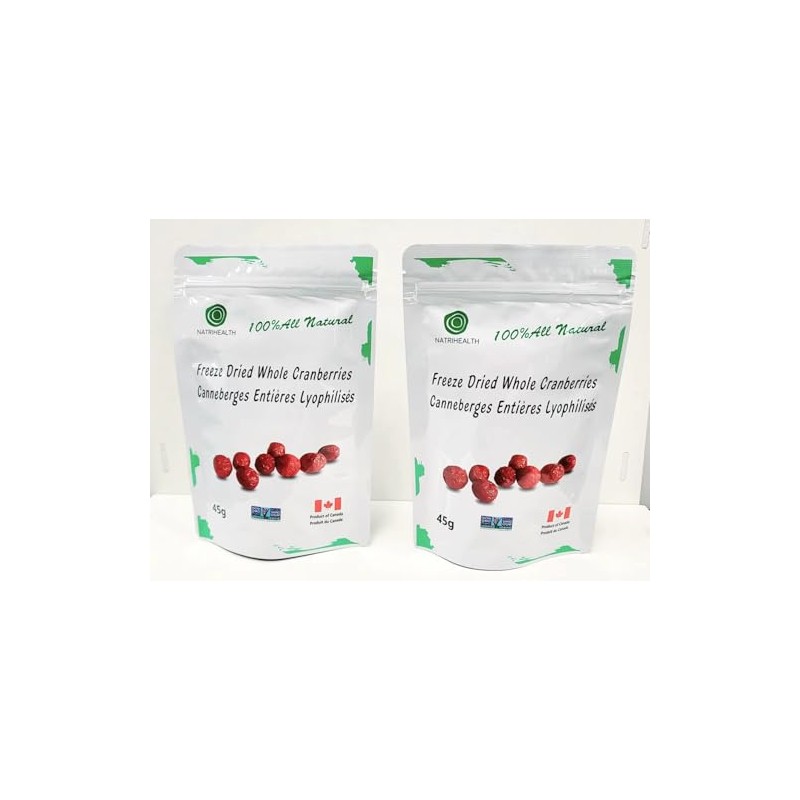 Natrihealth Freeze Dried Cranberries 2x30g
