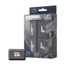 SILENT DRY Renewable Small Safe Dehumidifier Block, Rechargeable Portable Moisture Absorbers for Gun Accessories/Closet/Cabinet/Camerant/Gym Bag, up to 5L, 4 Pieces, Invisible