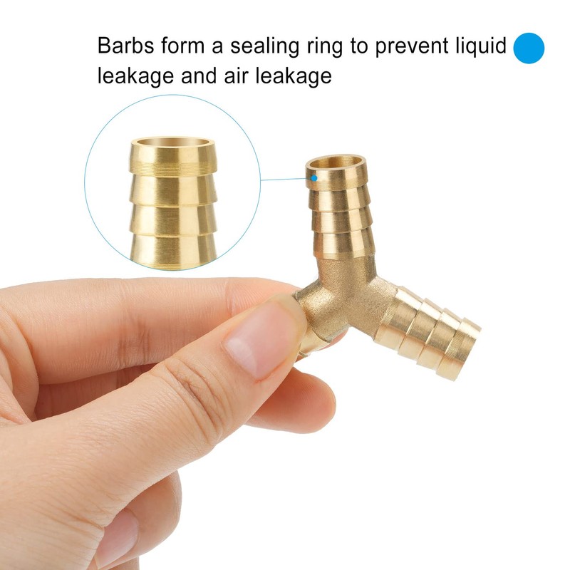 nutmanel Brass Y-piece hose connector, 12 mm, 3-way hose connector
