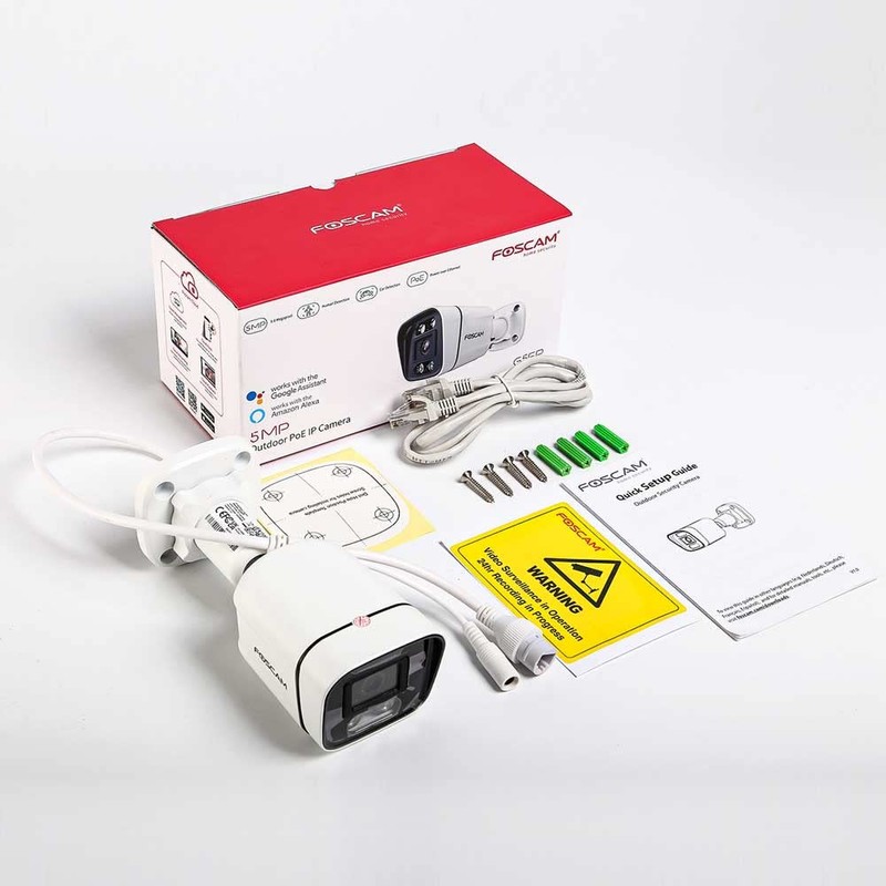 Foscam V5EP 5MP POE Surveillance Camera with Built-in Headlight and