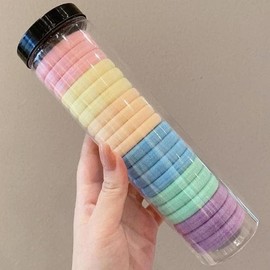 Daily Hair Ties 20p Pastel Hair Elastics Knotless Hair Ties / 데일리 머리끈 20P 파스텔 머리고무줄 무매듭 헤어끈
