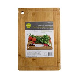 Luciano Housewares Classic Bamboo Cutting Board, 15 x 10 inches, Beige
