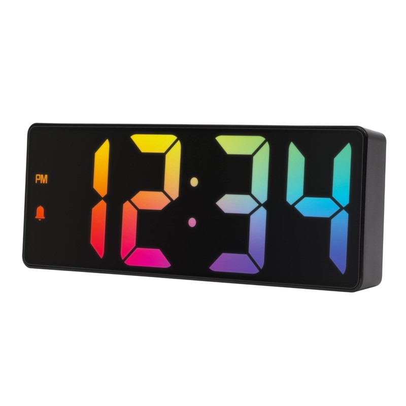 Equity 617-386 2” Gradient Digital Alarm Clock with Indoor Temperature