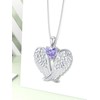 POTOPYY June Alexandrite Birthstone Necklace Angel Wings Necklace for Women