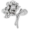 NicoWerk SRI997 Women's Silver Ring Rose Made of 925 Sterling