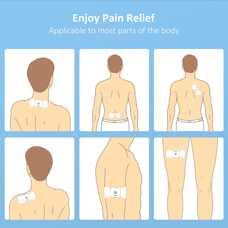 Comfytemp TENS Gerät Elektroden Pads, 4er-Pack Kabellose TENS-Pads 12 x