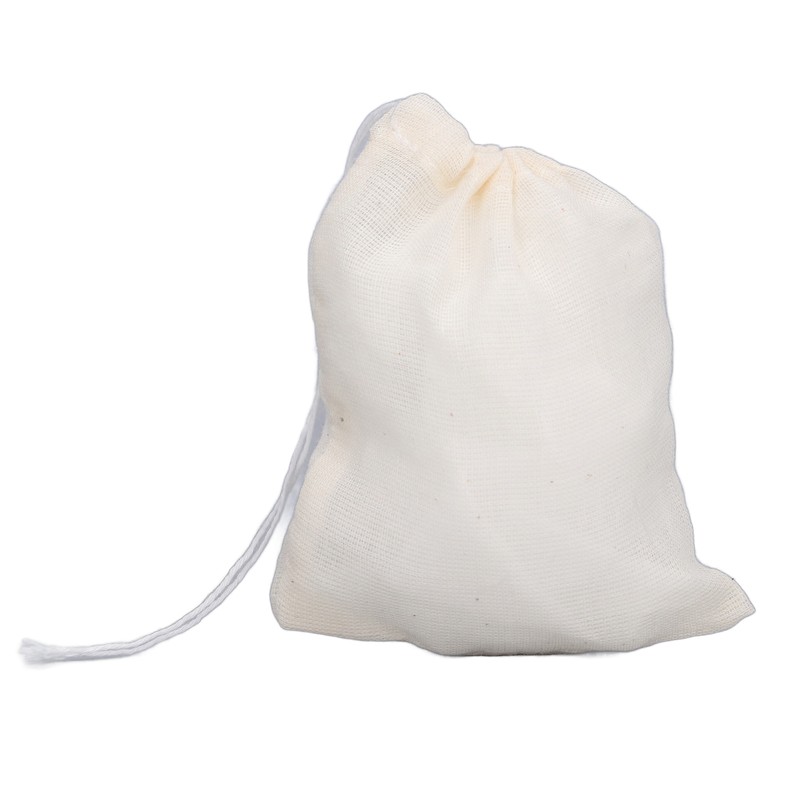 100Pcs Drawstring Cotton Bags 8cmx10cm Reusable Filter Tea Residue Environmentally