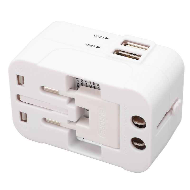 Multifunctional Power Converter with USB Ports Universal Adapter Socket 100‑240VAC