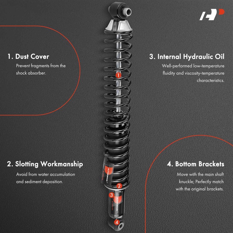 A-Premium Rear Load Adjusting Shock Absorber Compatible with Ford Transit-150