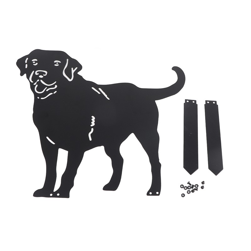 Metal Dog Statue Garden Stake Labrador Silhouette Animal Sculpture for