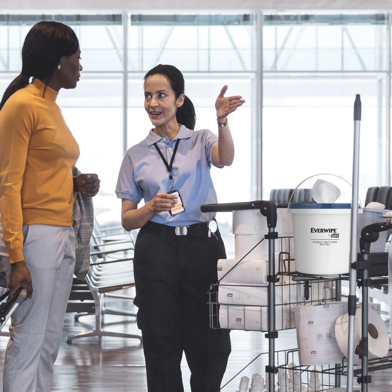 Tork Everwipe Mobile Wet Wipe Buckets White, Resealable, Bucket Compatible