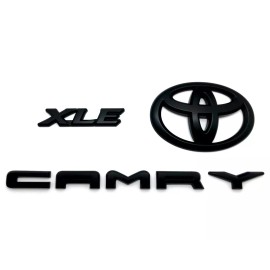 Toyota NEW 3PS 2018-2024 TOYOTA CAMRY XLE matte Black EMBLEM OVERLAY KIT 8th gen CAMRY