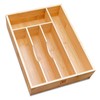 guiogc Bamboo Silverware Drawer Organizer, Silverware Organizer, Silverware Utensil Tray