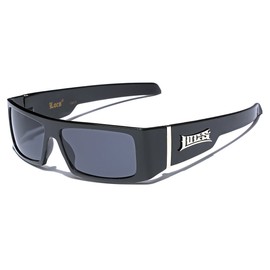 OG Locs Men's Square Frame Gangster Shades Dark Lens Sunglasses - Black
