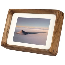 Zibrelte Natural Wood 3x4 Picture Frame, Display 2x3 Picture with Mat or 3x4 Without Mat, Made of Real Walnut Wood Covered by Plexiglass for Tabletop Display and Wall Hanging 3x4 Photo Frame