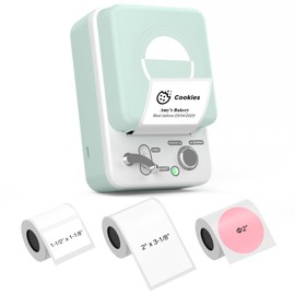 SUPVAN T50M Plus Bluetooth Label Maker Machine with 3 Tapes, High Printing Clarity, Versatile App with 40+ Fonts and 450+ Icons, Inkless Labeler for Business, Home, Office Organization, Green