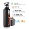 Sivaphe Insulated Water Bottle with Straw and 2 Lids Stainless