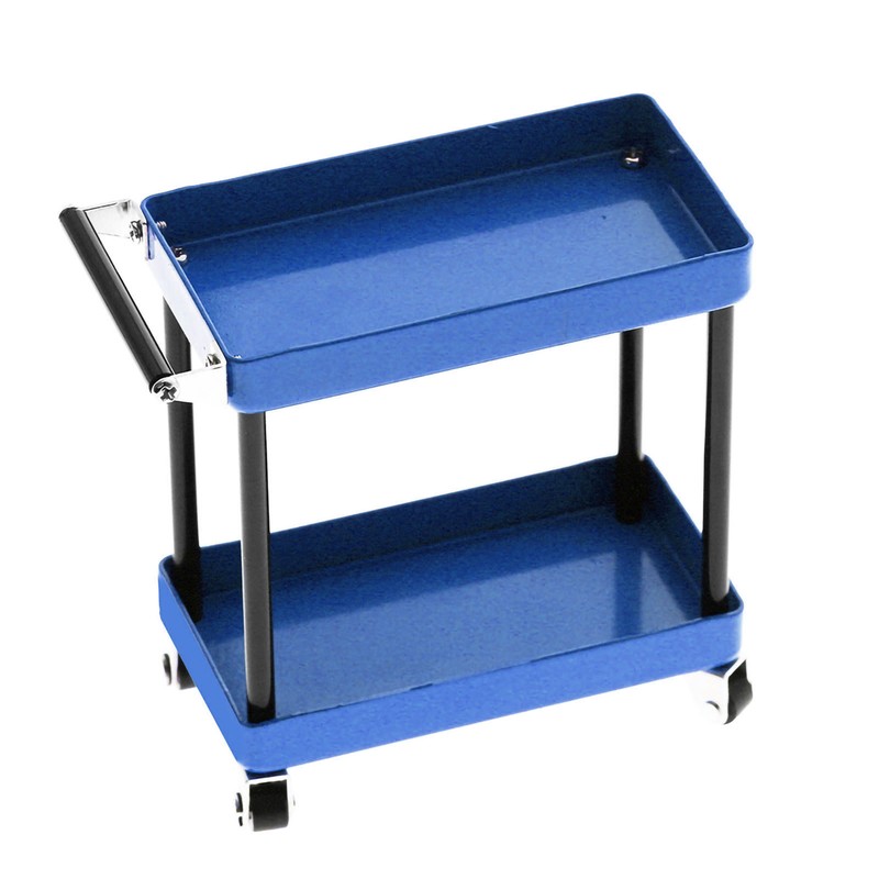 Mini 2‑Tier Tools Storage Trolley Mobile Workshop Garage Repair RC