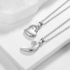 Collares Para Pareja En Plata 925 Corazón Partido Zirconias