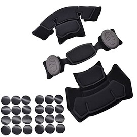 Internal Memory Foam Pads helmet lining Tactical Airsoft Helmet Padding kit Replacement Helmet Liner System Protective Cushion Mat Accessories fit Fast MT MICH IBH AF ACH MK M88 Airsoft Helmet(2EX BK)