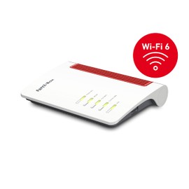 AVM FRITZ!Box 7510 (Wi-Fi 6 Router (WLAN AX), bis zu 600 MBit/s (2,4 GHz), VDSL-Supervectoring 35b bis zu 300 MBit/s, WLAN Mesh, DECT-Basis, Media Server, geeignet für Deutschland)