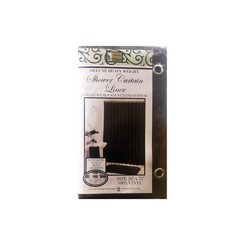 Better Home Deluxe Heavy Weight Shower Curtain Liner (Brown)