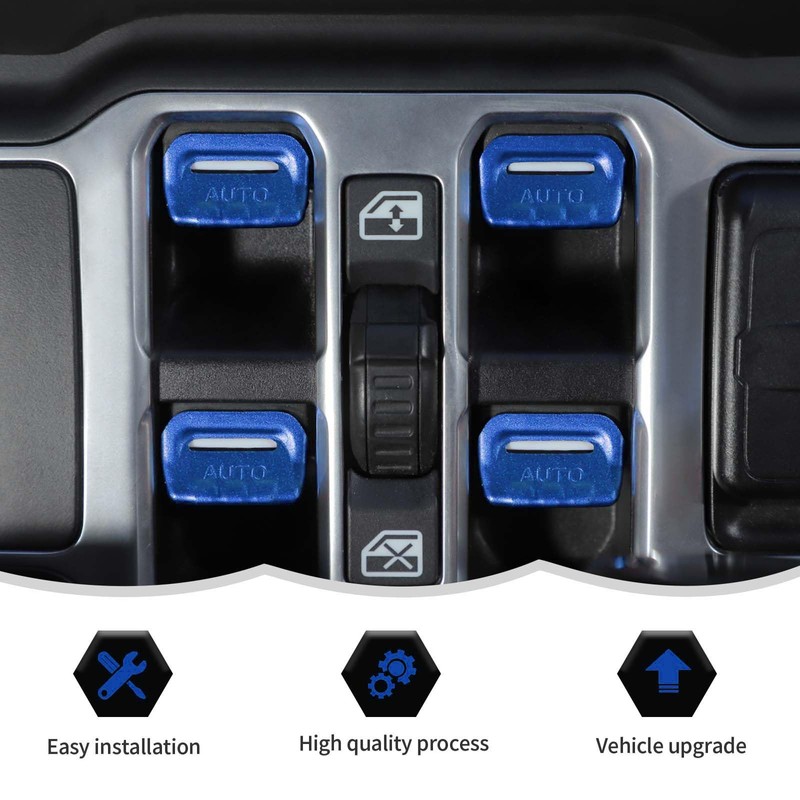 RT-TCZ Center Console Window Button Switch Trim Cover Decoration Interior