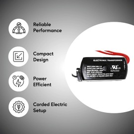Ironsmith Lighting Products 150 Watt Dimmable Halogen Lamp Transformer - Plastic Material, Halogen, Xenon, Krypton Type Light Bulbs Support - Short Circuit Protected with Auto Restart