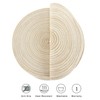 Round Braided Place Mat Set of 6 Cotton Placemats Washable