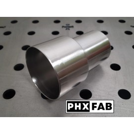 Phx Fab 2.5" OD to 2.75" OD Reducer 304 Stainless Steel Exhaust Pipe Adapter Connector