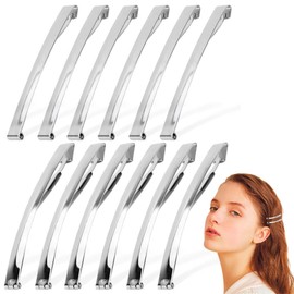12 Stück Französische Haarspangen für Frauen - Rutschfeste, Metallische Haarspangen, Speziell für Frauen mit Feinem Haar, Elegantes Frisur-Zubehör