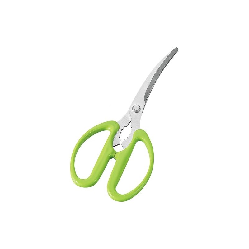 Shimomura Kougyou FV-402 Full Vegetable Curved Blade Scissors, Made in
