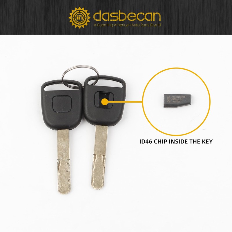 Dasbecan Ignition Switch Lock Cylinder Assembly with Door Lock Cylinders