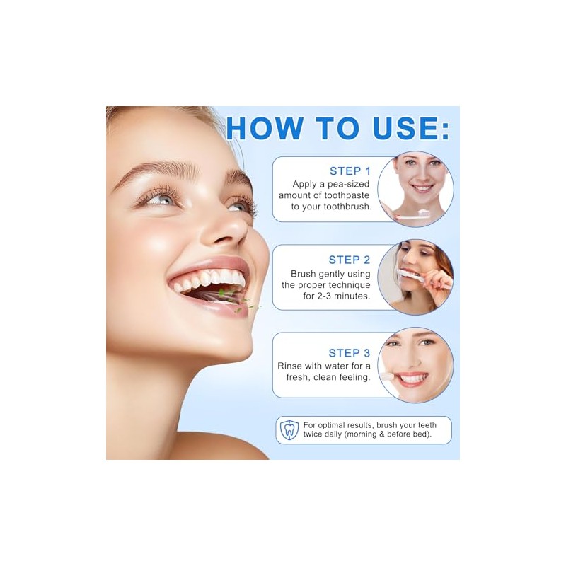 9.9% Hydroxyapatite Toothpaste for Enamel Protection and Tooth Strengthening, (2PCS)