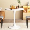 Kasinali White Round Table Modern Dining Table Tulip Round Kitchen