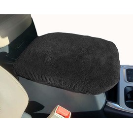 Car Console Covers Plus Made in USA Designed for Ford Explorer 2011-2025 Fleece Auto Armrest Center Console Cover Protector Black