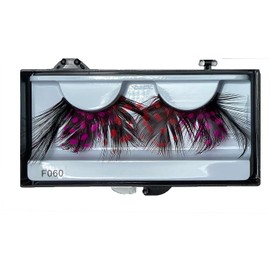 Lacey Wigs LW871YWBU Feather Eyelash Blue & Yellow